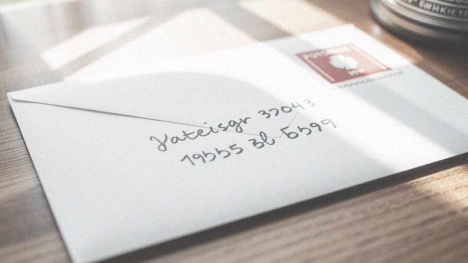 Jakie informacje powinien zawierać poprawny adres e-mail nadawcy na kopercie?