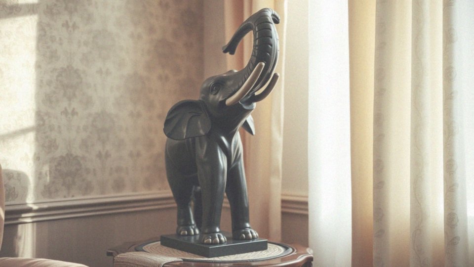 Jak słoń z podniesioną trąbą symbolizuje moc i bogactwo?